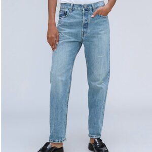 Women's Everlane Slouch Jean in Broken Down Blue, Size 28